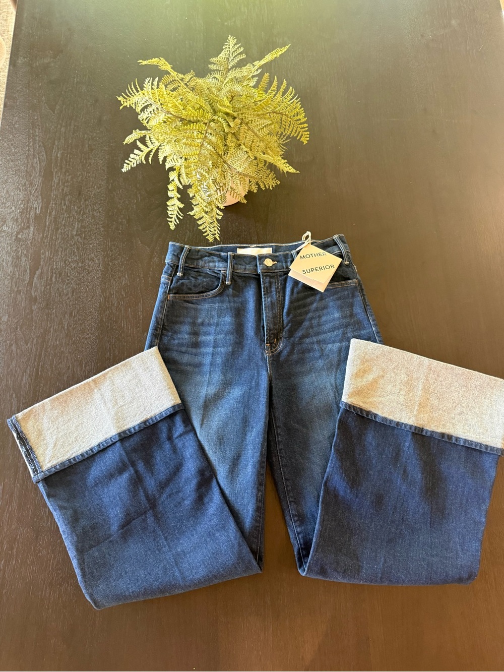 Mother The Hustler Roller Sneak Cuff Wide Leg ~ Size 29 NWT - Picture 2 of 7